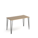 Tikal Straight Desk With Hairpin Legs - Kendal Oak - NWOF