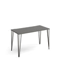 Tikal Straight Desk With Hairpin Legs - Onyx Grey - NWOF