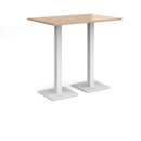 Brescia Rectangular Poseur Table With Flat Square Base - Beech - NWOF