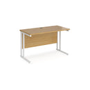 Maestro 25 600mm Deep Straight Desk With Cantilever Leg - Oak - NWOF