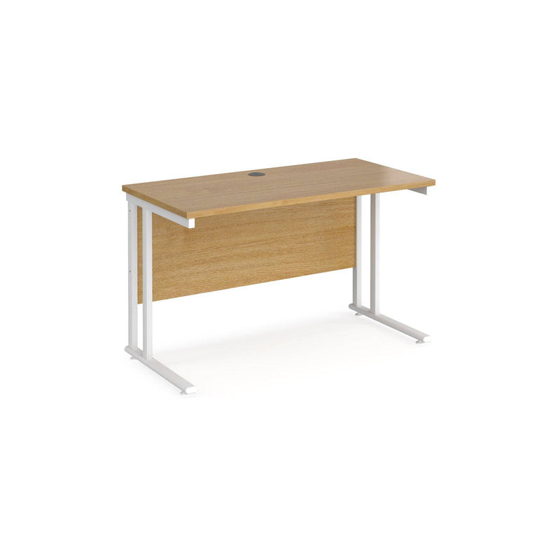 Maestro 25 600mm Deep Straight Desk With Cantilever Leg - Oak - NWOF