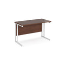Maestro 25 600mm Deep Straight Desk With Cantilever Leg - Walnut - NWOF
