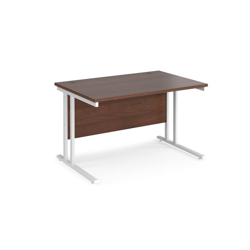 Maestro 25 800mm Deep Straight Desk With Cantilever Leg - Walnut - NWOF