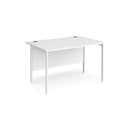 Maestro 25 800mm Deep Straight Desk With H-Frame Leg - White - NWOF