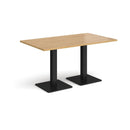 Brescia Rectangular Dining Table With Flat Square Base - Oak - NWOF