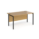Maestro 25 800mm Deep Straight Desk With H-Frame Leg - Oak - NWOF