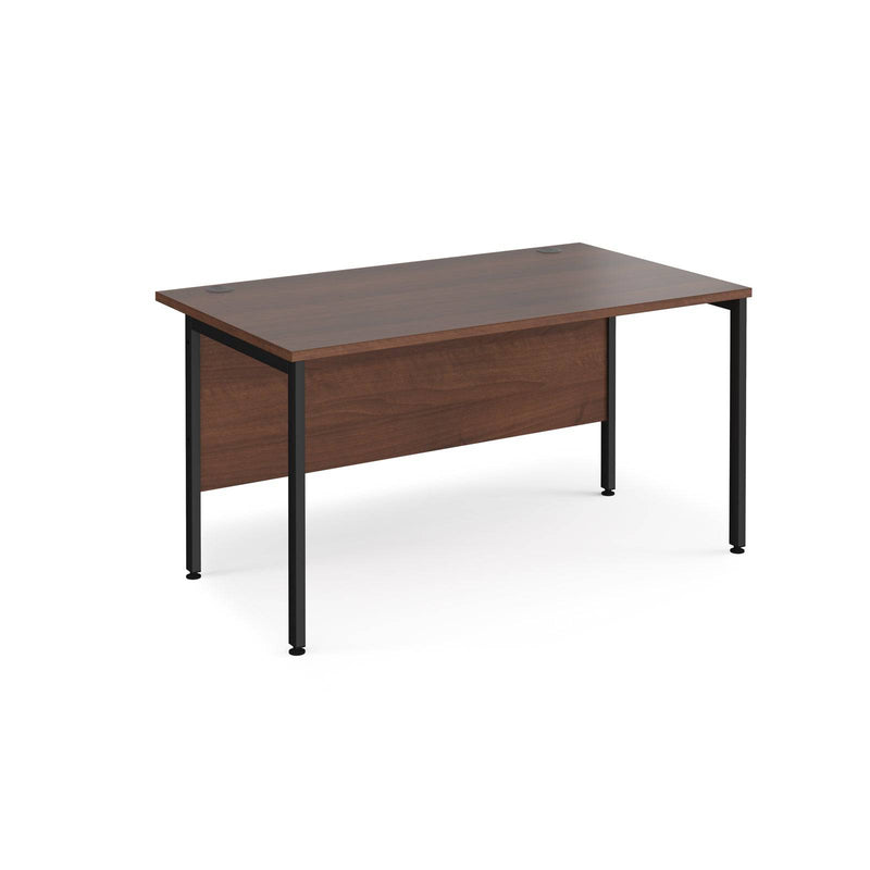 Maestro 25 800mm Deep Straight Desk With H-Frame Leg - Walnut - NWOF