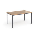 Flexi 25 Rectangular Table With Graphite Frame - Beech - NWOF