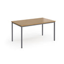 Flexi 25 Rectangular Table With Graphite Frame - Oak - NWOF