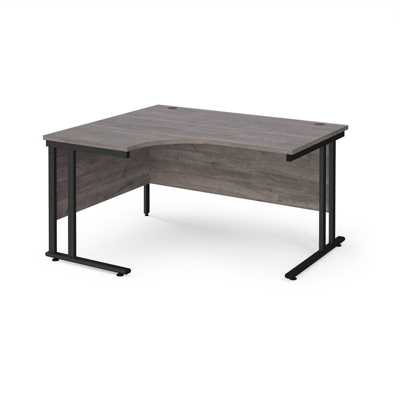 Maestro 25 Ergonomic Desk With Cantilever Leg - Grey Oak - NWOF