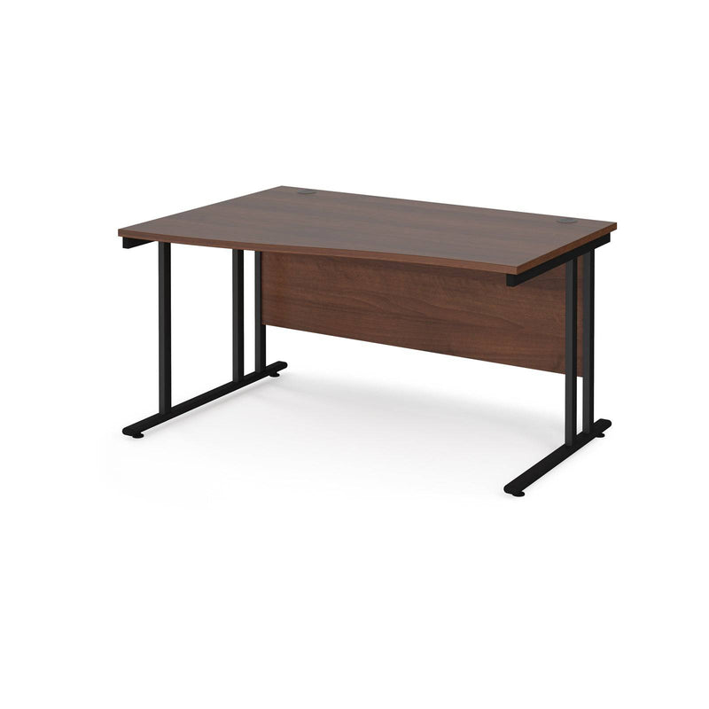 Maestro 25 Wave Desk With Cantilever Leg - Walnut - NWOF