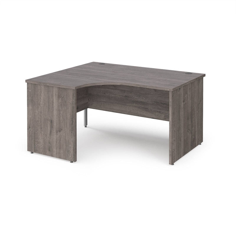 Maestro 25 Ergonomic Desk With Panel End Leg - Grey Oak - NWOF