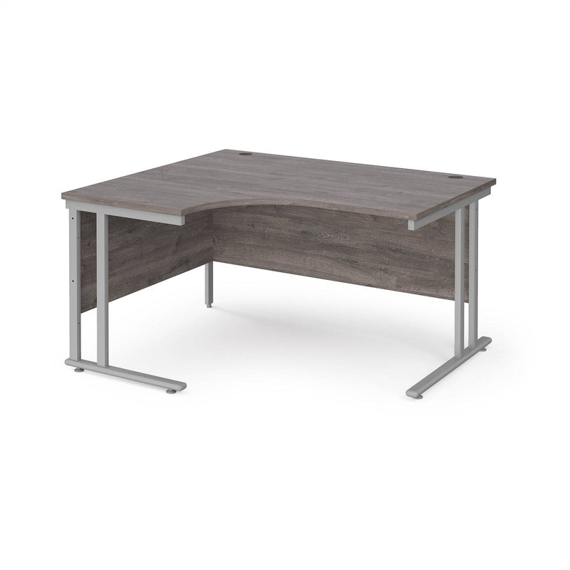 Maestro 25 Ergonomic Desk With Cantilever Leg - Grey Oak - NWOF