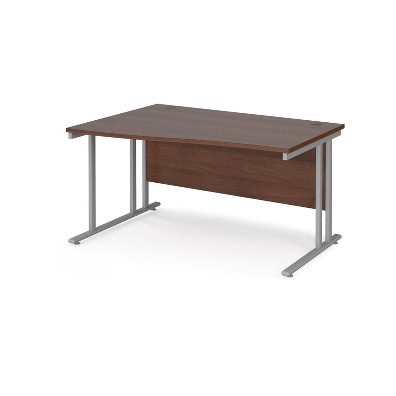 Maestro 25 Wave Desk With Cantilever Leg - Walnut - NWOF