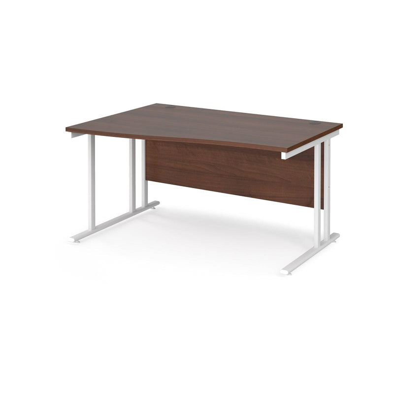 Maestro 25 Wave Desk With Cantilever Leg - Walnut - NWOF