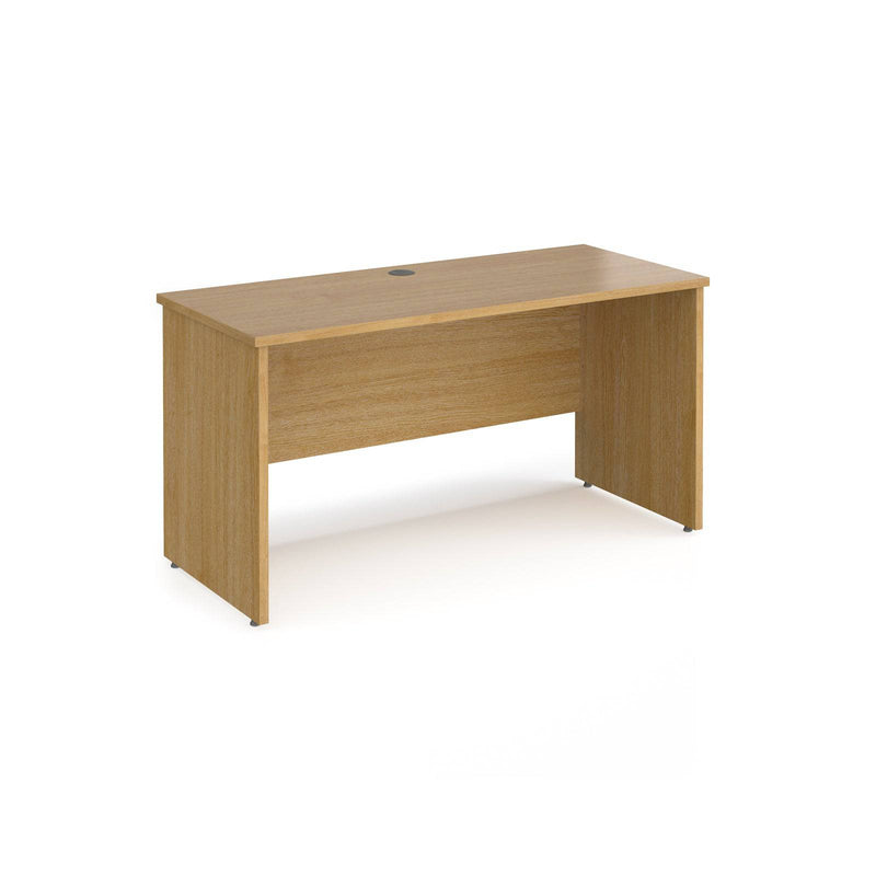 Maestro 25 600mm Deep Straight Desk With Panel End Leg - Oak - NWOF