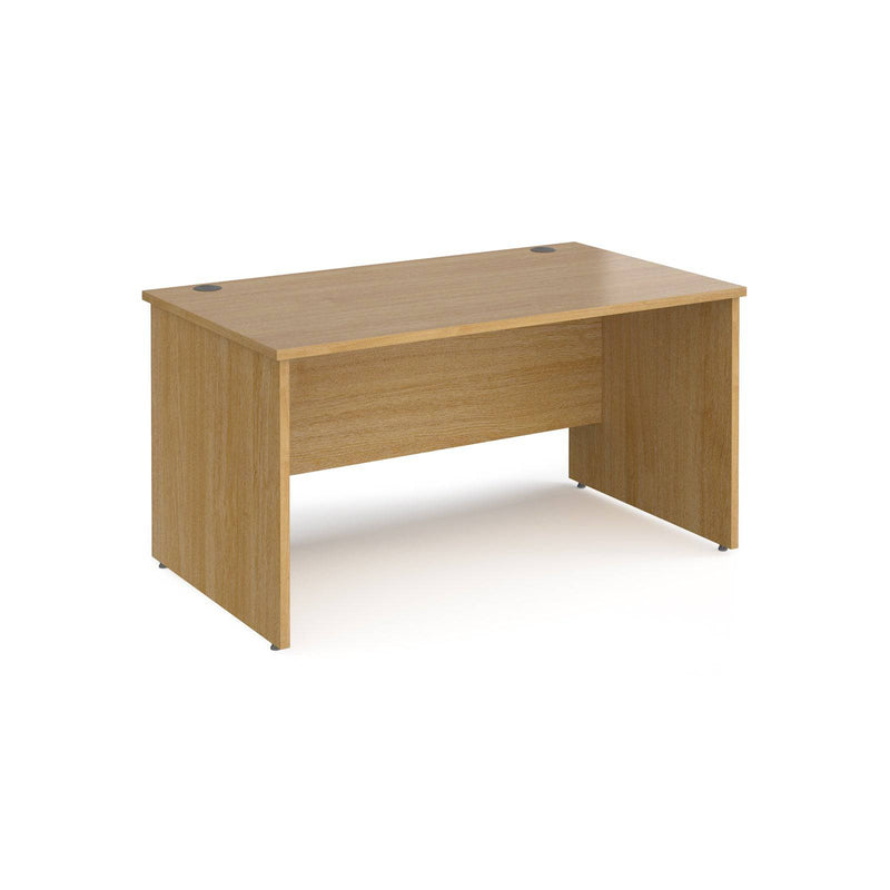 Maestro 25 800mm Deep Straight Desk With Panel End Leg - Oak - NWOF