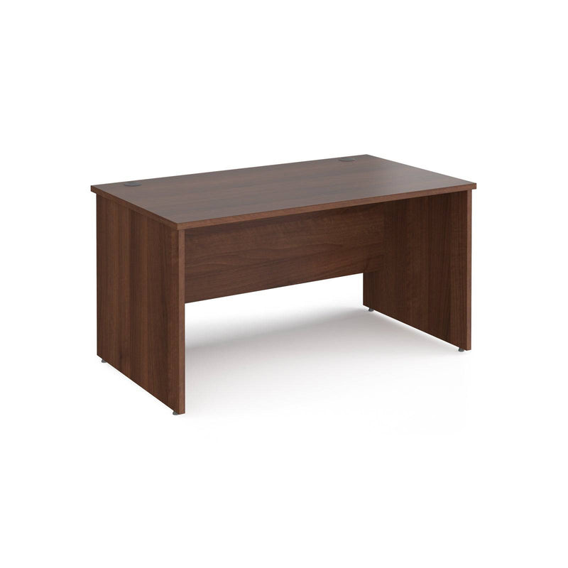 Maestro 25 800mm Deep Straight Desk With Panel End Leg - Walnut - NWOF