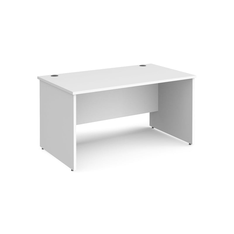 Maestro 25 800mm Deep Straight Desk With Panel End Leg - White - NWOF