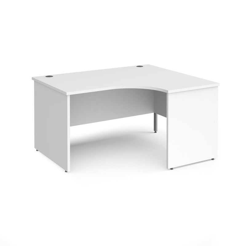 Maestro 25 Ergonomic Desk With Panel End Leg - White - NWOF