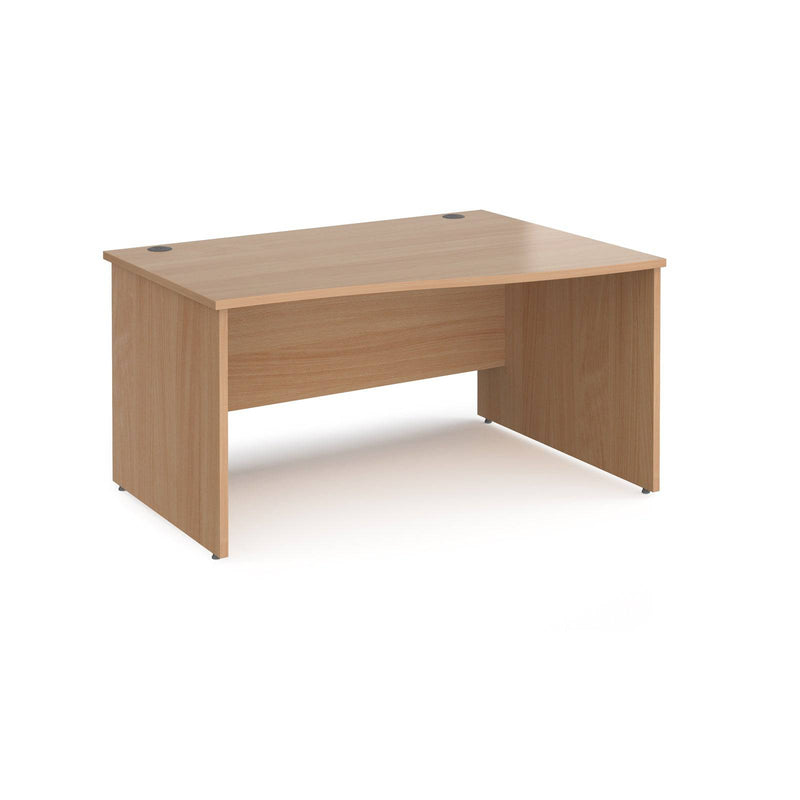 Maestro 25 Wave Desk With Panel End Leg - Beech - NWOF