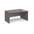 Maestro 25 Wave Desk With Panel End Leg - Grey Oak - NWOF