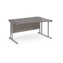 Maestro 25 Wave Desk With Cantilever Leg - Grey Oak - NWOF