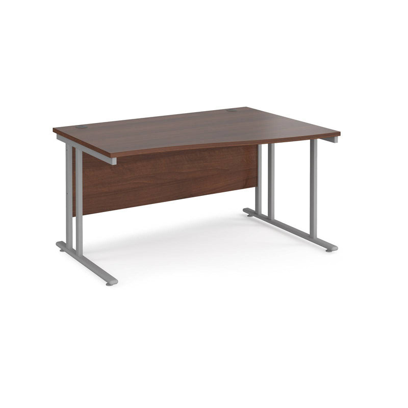 Maestro 25 Wave Desk With Cantilever Leg - Walnut - NWOF