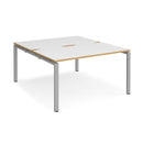 Adapt Back to Back Desks 800mm Deep - White/Oak - NWOF