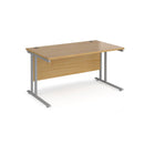 Maestro 25 800mm Deep Straight Desk With Cantilever Leg - Oak - NWOF