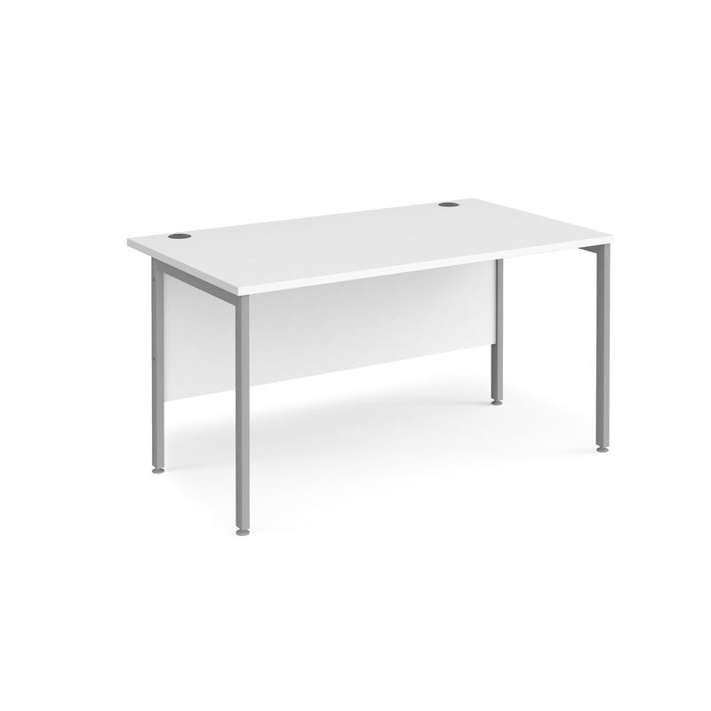 Maestro 25 800mm Deep Straight Desk With H-Frame Leg - White - NWOF