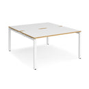 Adapt Back to Back Desks 800mm Deep - White/Oak - NWOF