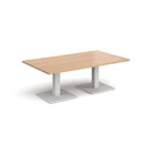 Brescia Rectangular Coffee Table With Flat Square Base - Beech - NWOF