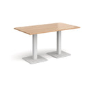 Brescia Rectangular Dining Table With Flat Square Base - Beech - NWOF