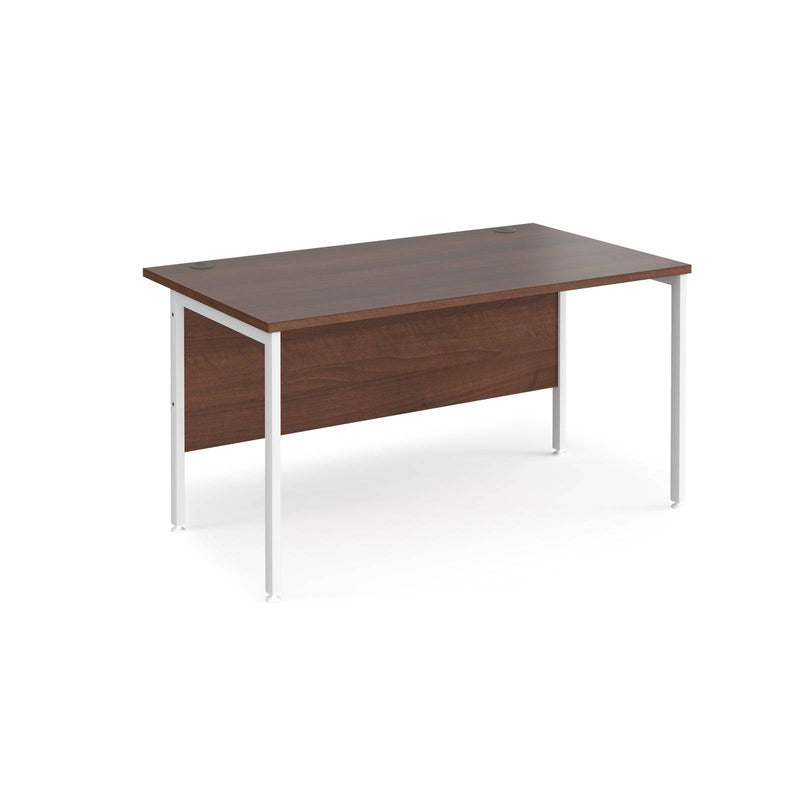 Maestro 25 800mm Deep Straight Desk With H-Frame Leg - Walnut - NWOF