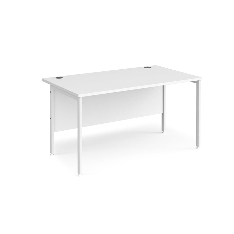 Maestro 25 800mm Deep Straight Desk With H-Frame Leg - White - NWOF