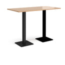 Brescia Rectangular Poseur Table With Flat Square Base - Beech - NWOF
