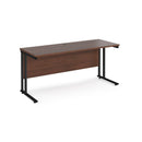 Maestro 25 600mm Deep Straight Desk With Cantilever Leg - Walnut - NWOF