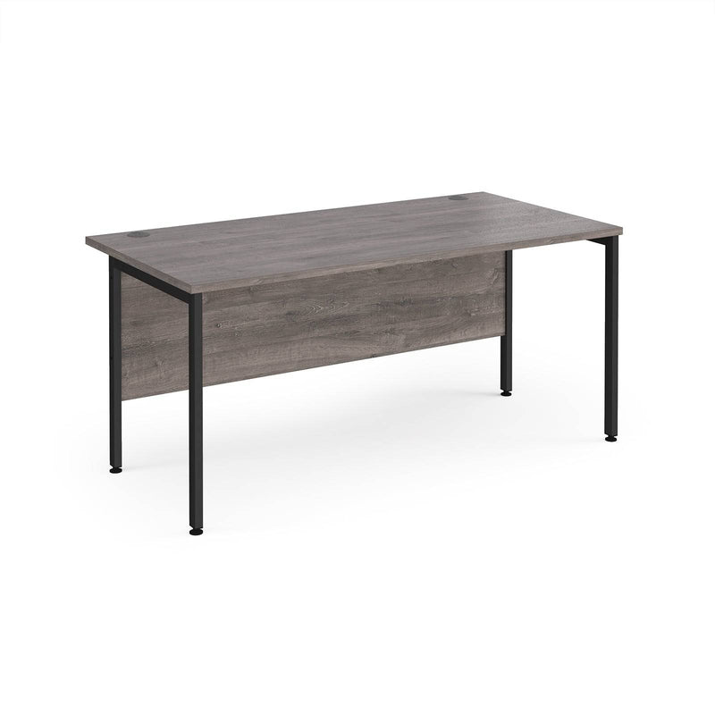 Maestro 25 800mm Deep Straight Desk With H-Frame Leg - Grey Oak - NWOF