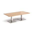 Brescia Rectangular Coffee Table With Flat Square Base - Beech - NWOF