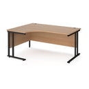 Maestro 25 Ergonomic Desk With Cantilever Leg - Beech - NWOF