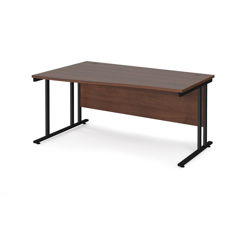 Maestro 25 Wave Desk With Cantilever Leg - Walnut - NWOF