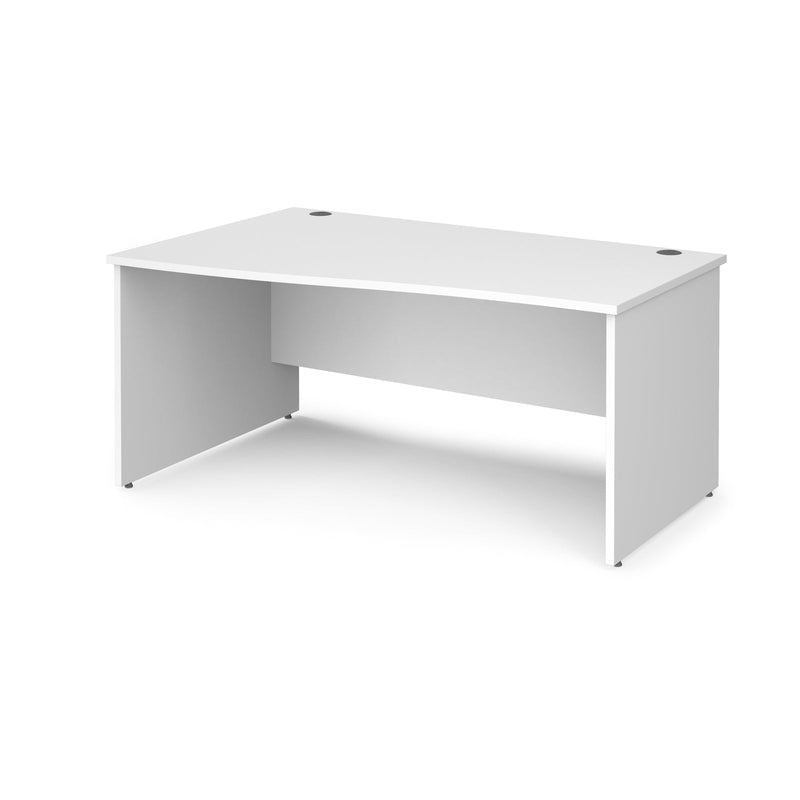 Maestro 25 Wave Desk With Panel End Leg - White - NWOF