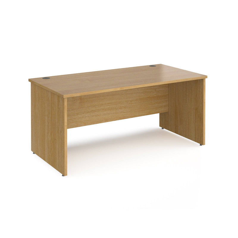 Maestro 25 800mm Deep Straight Desk With Panel End Leg - Oak - NWOF