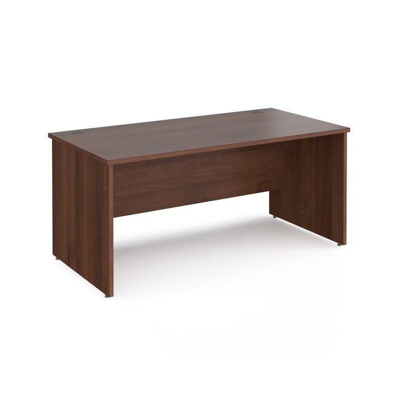 Maestro 25 800mm Deep Straight Desk With Panel End Leg - Walnut - NWOF