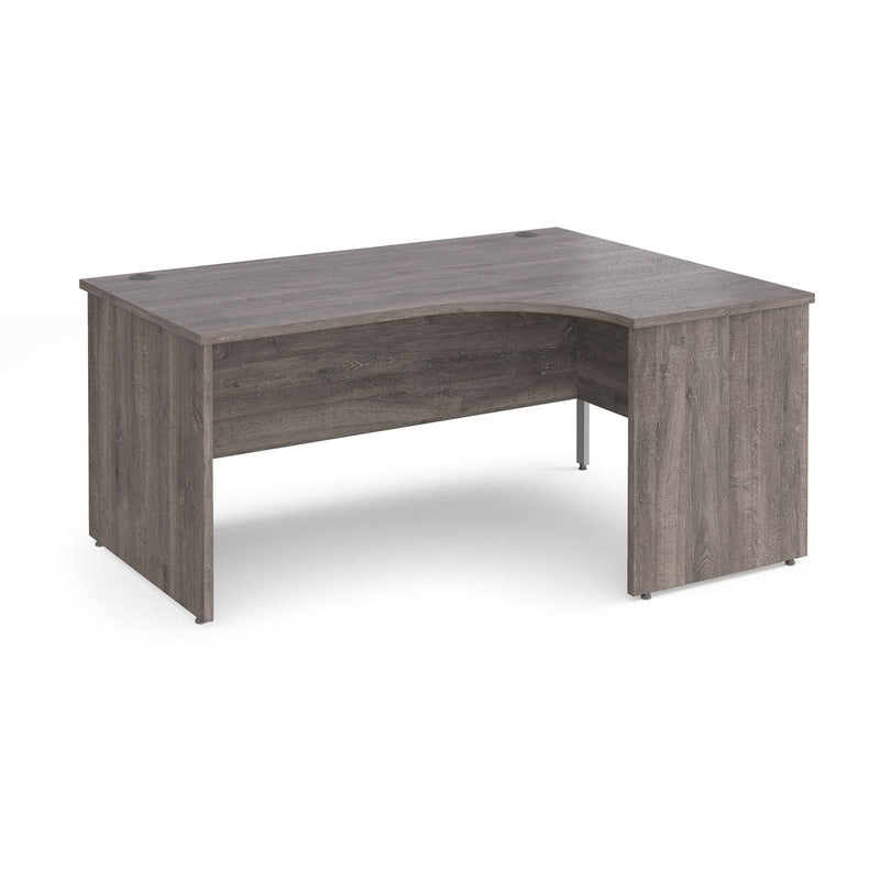 Maestro 25 Ergonomic Desk With Panel End Leg - Grey Oak - NWOF