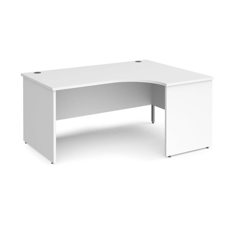 Maestro 25 Ergonomic Desk With Panel End Leg - White - NWOF