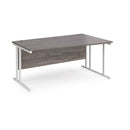 Maestro 25 Wave Desk With Cantilever Leg - Grey Oak - NWOF