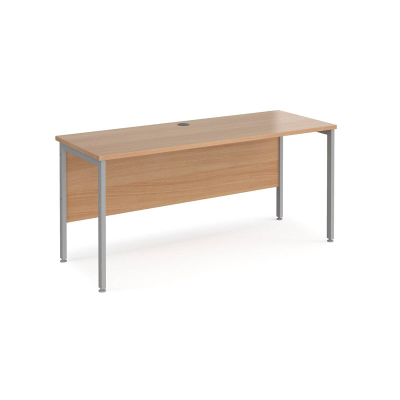 Maestro 25 600mm Deep Straight Desk With H-Frame Leg - Beech - NWOF