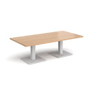 Brescia Rectangular Coffee Table With Flat Square Base - Beech - NWOF